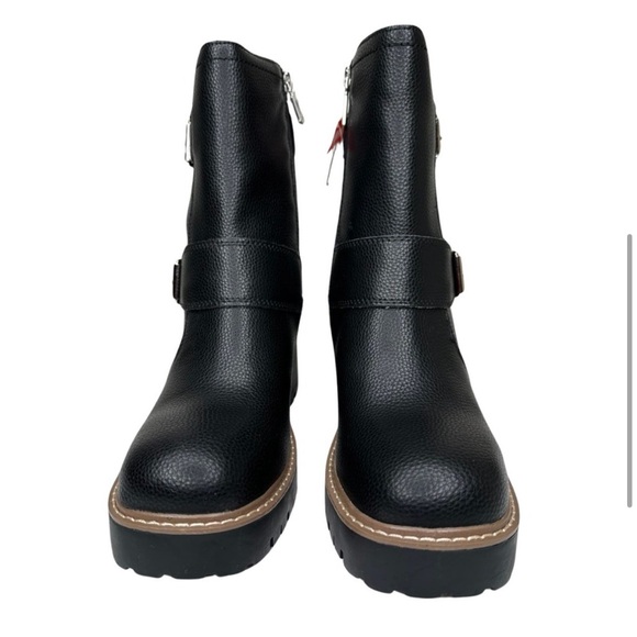 NWT Blondo waterproof Reno Black Leather Combat Boots Size 9.5 - Picture 5 of 10